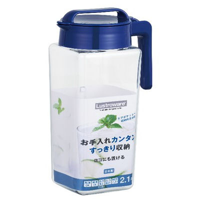 アテーナライフ　ドアポケットに収納しやすい　タテヨコ冷水筒　２．１Ｌ　Ｋ－１２９８　ＫＢ