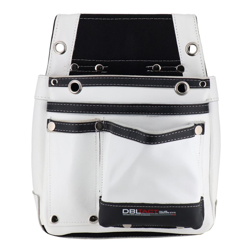 三共コーポレーション　ＤＢＬＴＡＣＴ　本革卓越　釘袋　２段　ホワイト　ＤＴＬ－０７－ＷＨ
