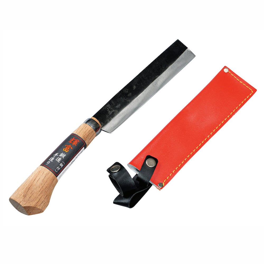 輝富　竹割鉈１６５ミリ　レザーサック