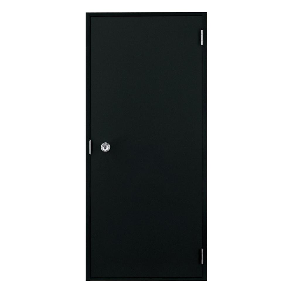 ＬＩＸＩＬ　ロンカラーフラッシュドア　枠のみ　ランマ無し　半外アングル無し　ブラック　０８１８