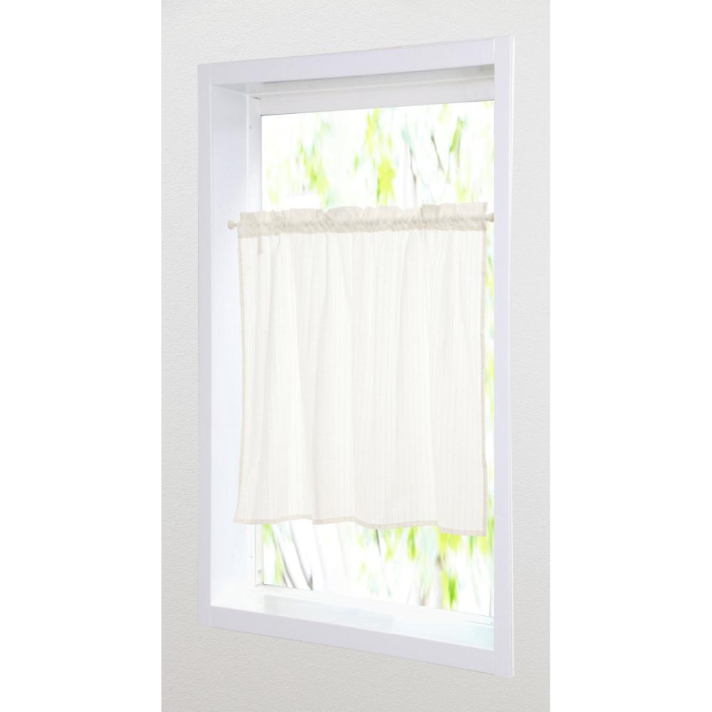 カフェカーテン　シルヴァ　ホワイト　１００×７０ｃｍ