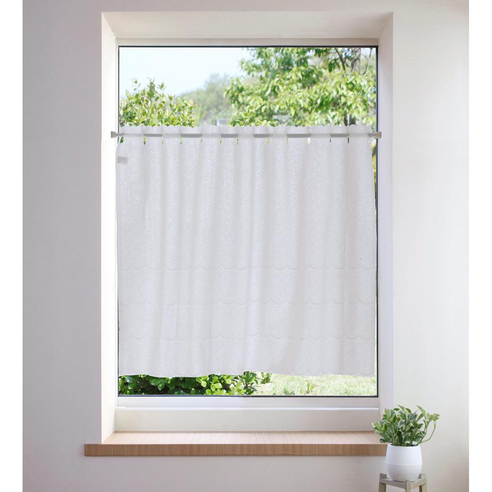 小窓カーテン　シエル　ホワイト　１００×１１０ｃｍ