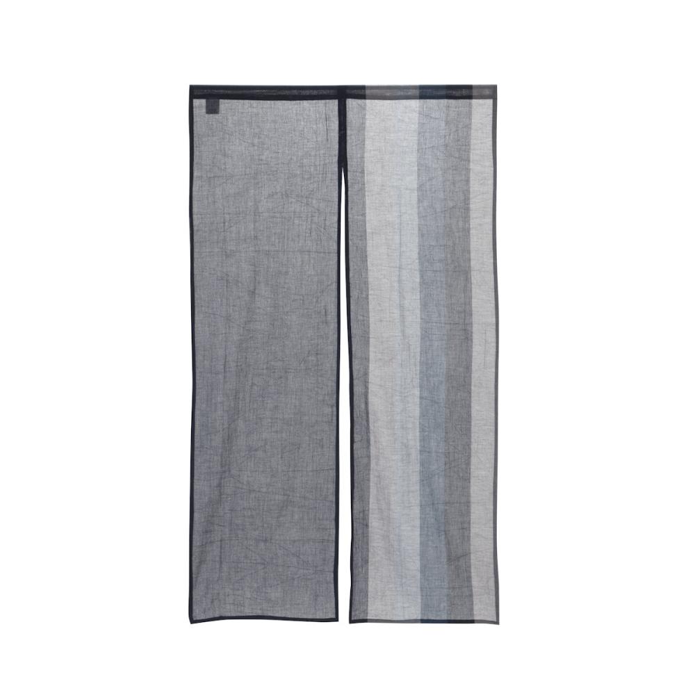 のれん　縞ちぢみ　ネイビー　８５×１５０ｃｍ