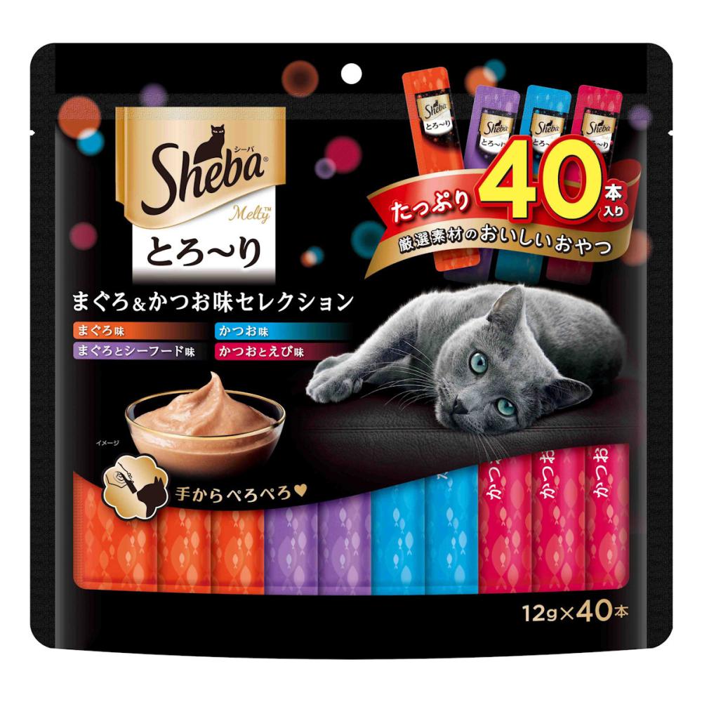 マース　シーバ　とろ～りメルティ　まぐろ＆かつお味セレクション　１２ｇ×４０本入り