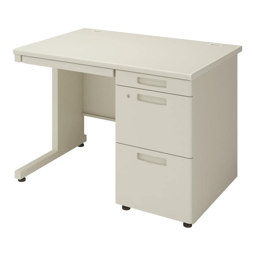 コクヨ　ＩＮＶＥＮＴ　片袖デスク　幅１００ｃｍ　ナチュラルグレー　ＴＫＧ－Ｄ１０７Ｆ１Ｎ３