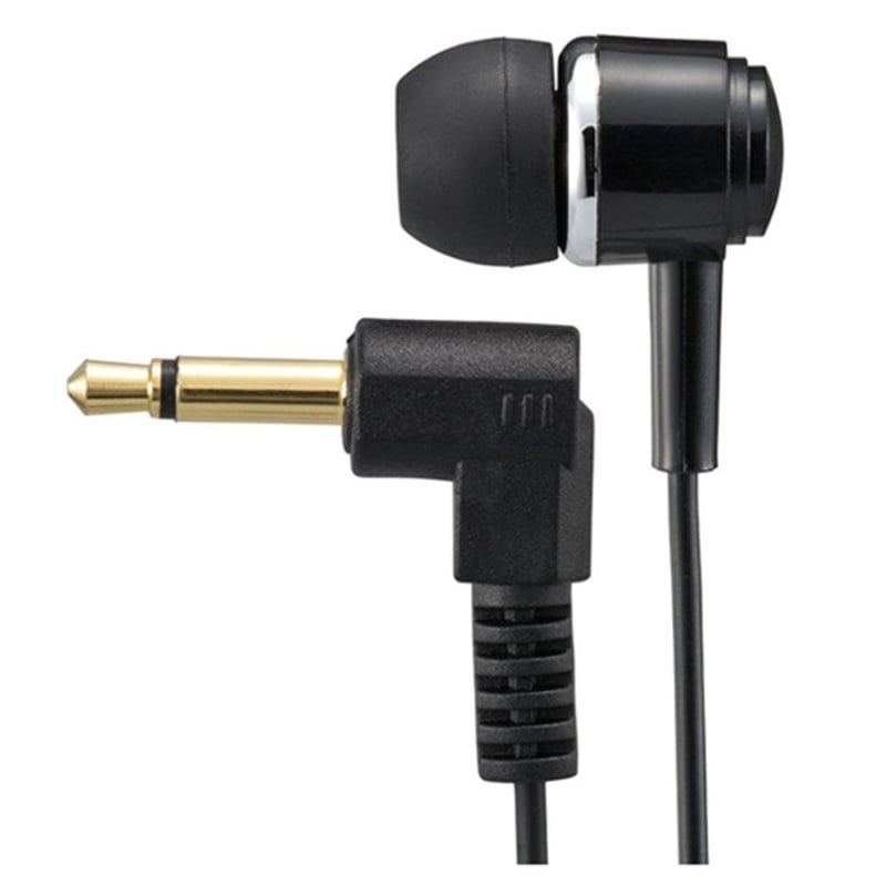 オーム電機　ラジオイヤホン　モノラル　耳栓型　１ｍ　ブラック