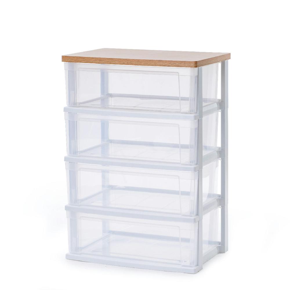 アイリスオーヤマ　ウッドトップチェスト　フレンチオーク／クリア　ＮＳＷ－５４４ＷＴ