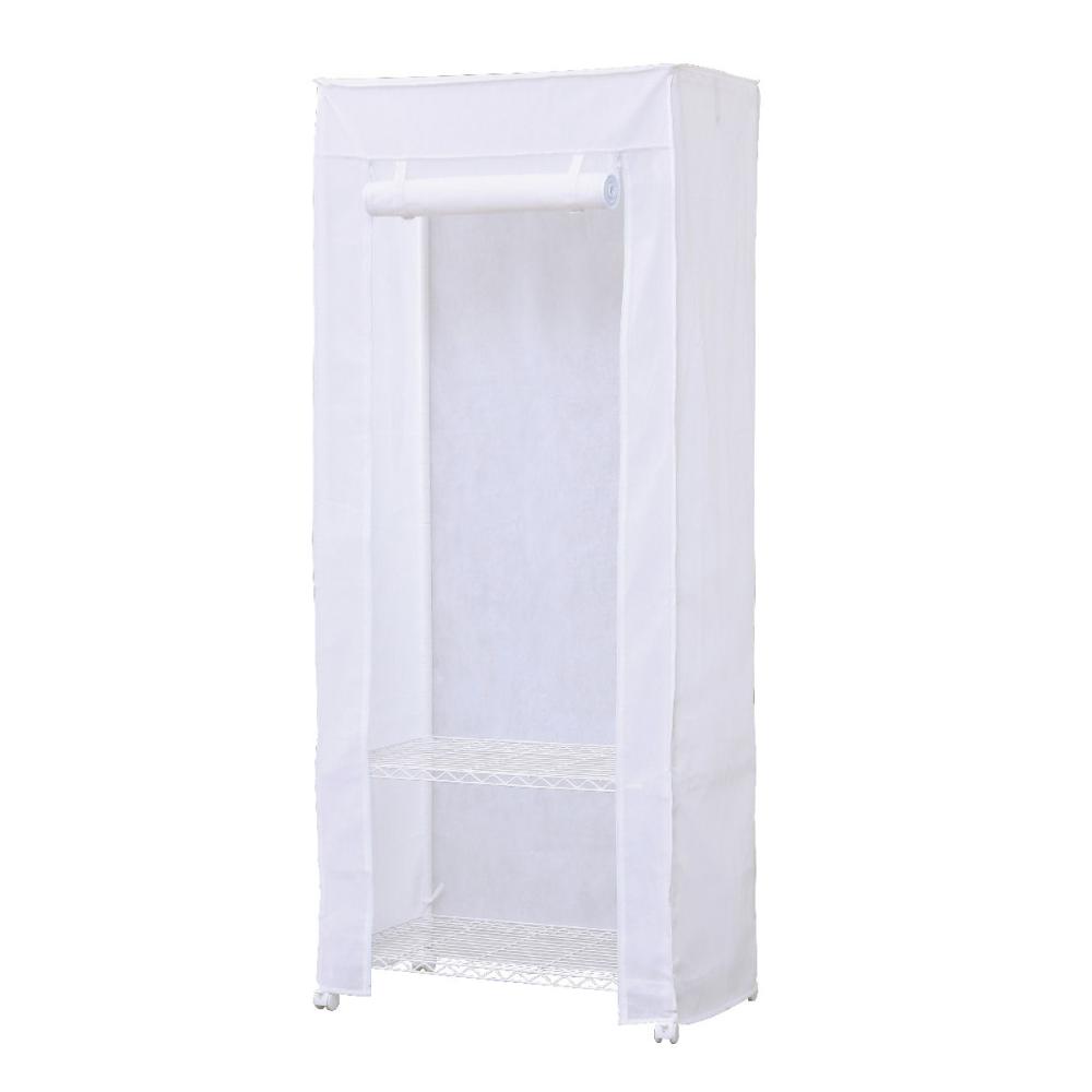 アイリスオーヤマ　カラーメタル　ワードローブ　カバー付き　ホワイト　ＣＭＷ－７５１８３Ｃ