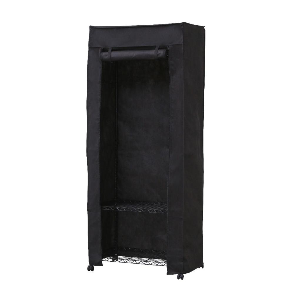アイリスオーヤマ　カラーメタル　ワードローブ　カバー付き　ブラック　ＣＭＷ－７５１８３Ｃ