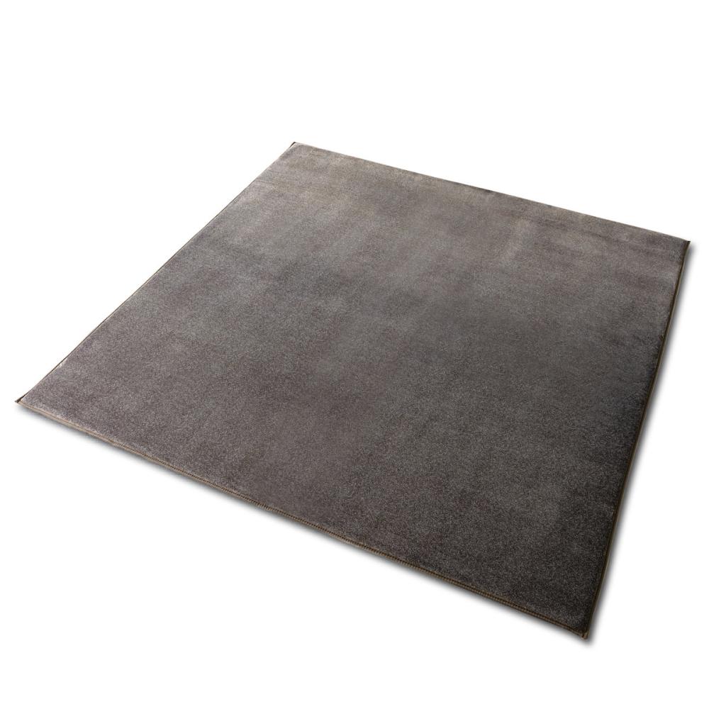 アイリスオーヤマ　極厚リビングラグ　ラ・クッション　抜染　ブラウン　ＡＣＲＢ－１８１８　約２．２畳　１８５×１８５ｃｍ