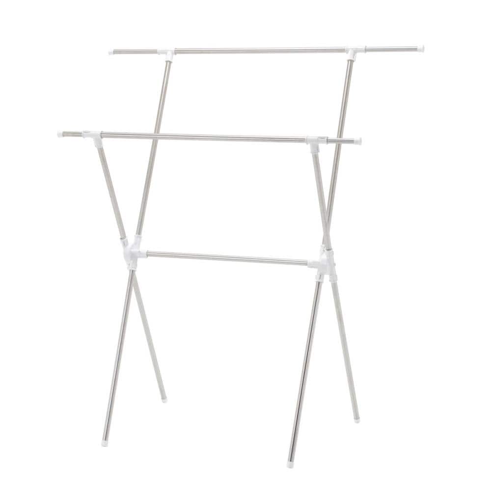 アテーナライフ　伸縮Ｘ型ステンレス室内物干し　０３－０１３Ｓ－５