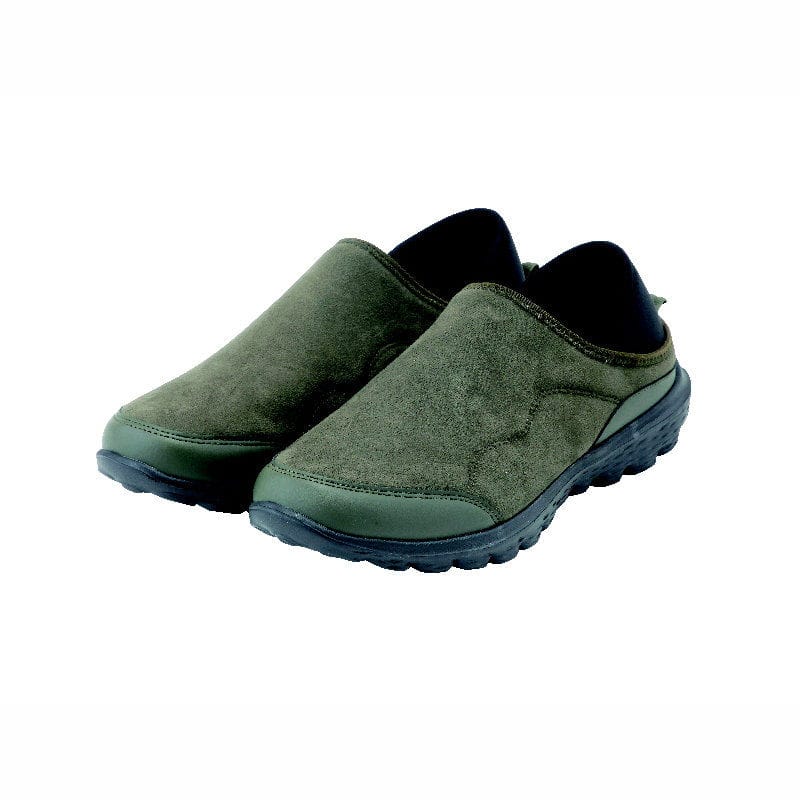 你的品牌名　かかとが踏めるあったかボアシューズ　カーキ　Ｌ