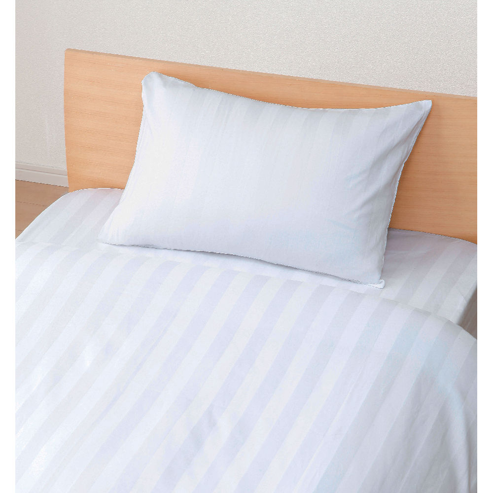 アテーナライフ　綿サテン枕カバー　ホワイト　４３×６３ｃｍ