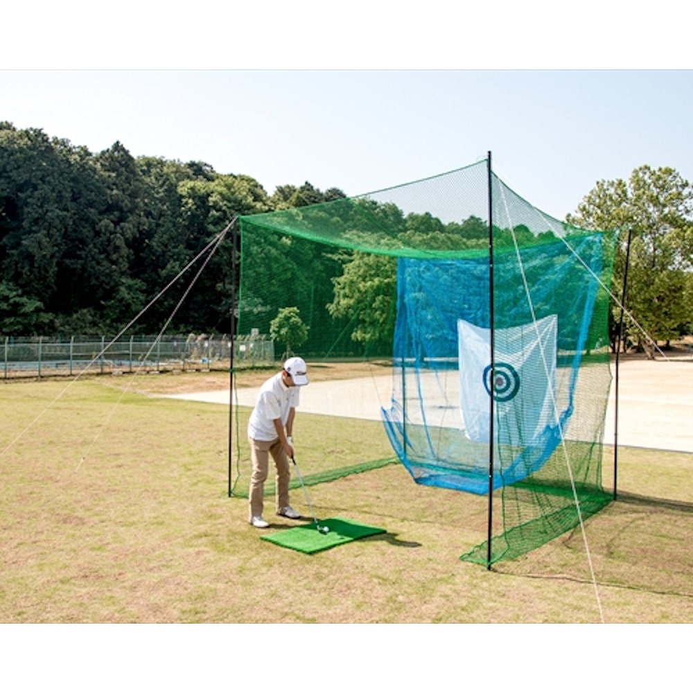 有結ゴルフネット　緑　２５ｍｍ目