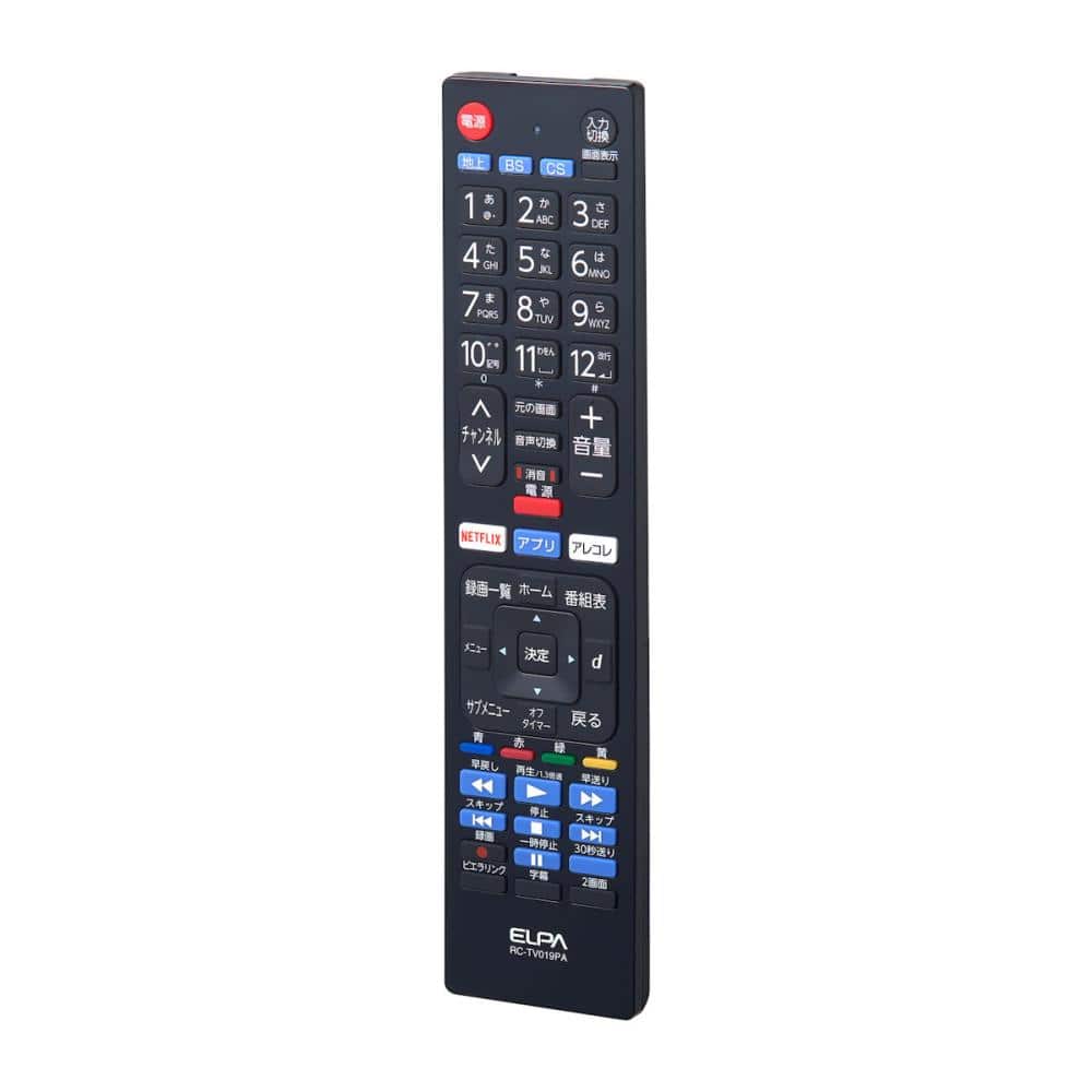 ＥＬＰＡ　テレビリモコン　パナソニック　ビエラ用　ＲＣＴＶ０１９ＰＡ