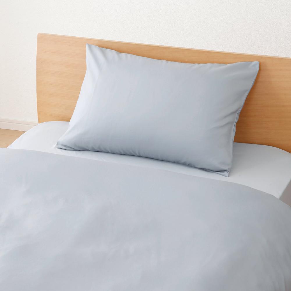 アテーナライフ　乾きやすいポリエステル枕カバー　グレー　４３×６３ｃｍ