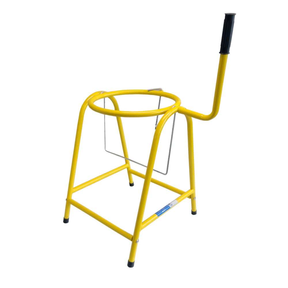 アルミス　ハンドル付きペール缶スタンド　１段　イエロー