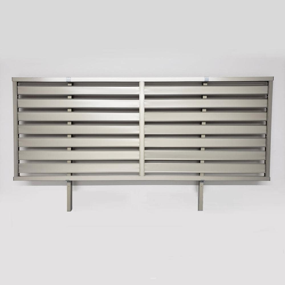 Ｋ＋ルーバーアルミフェンス　ステン色　幅２００×高さ８０ｃｍ