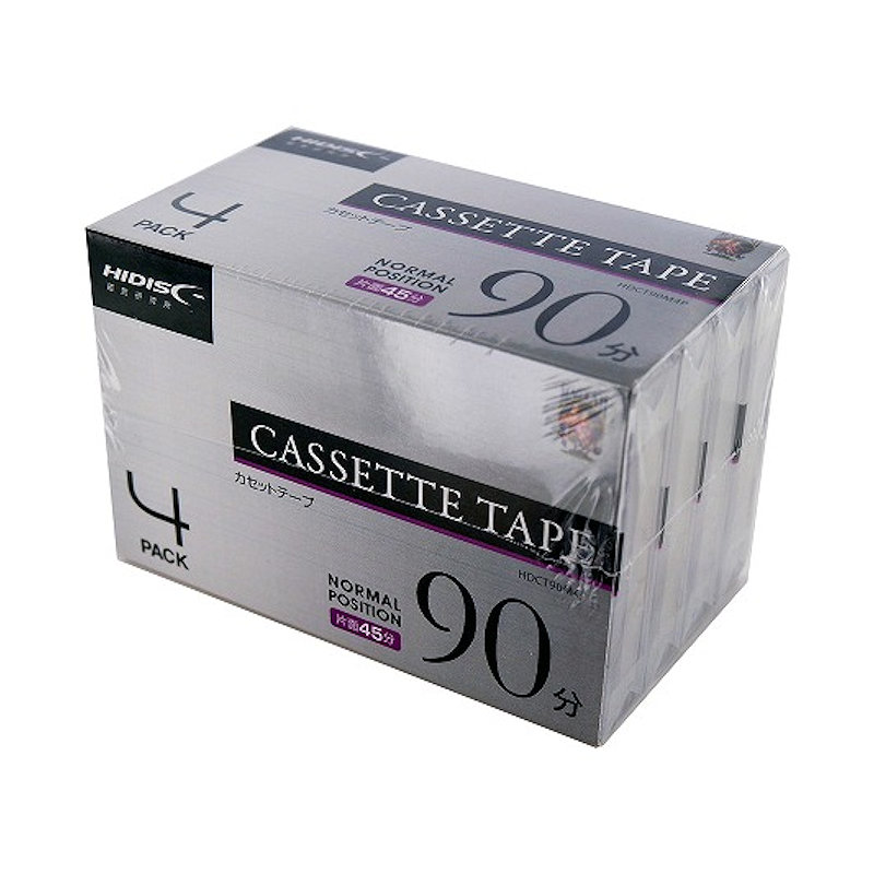 ＨＩＤＩＳＣ　音楽用カセットテープ　９０分４本組