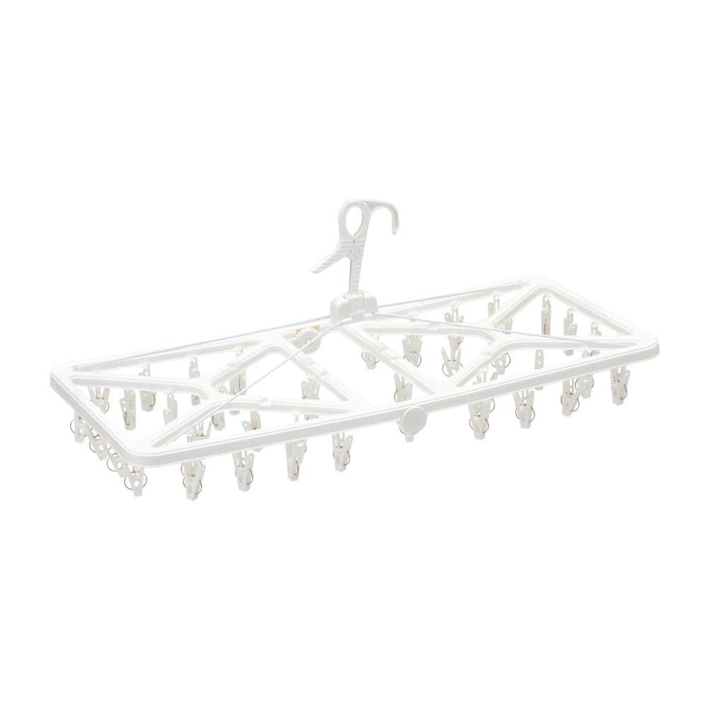 アテーナライフ　折りたたみ角ハンガー　ホワイト　４２ピンチ