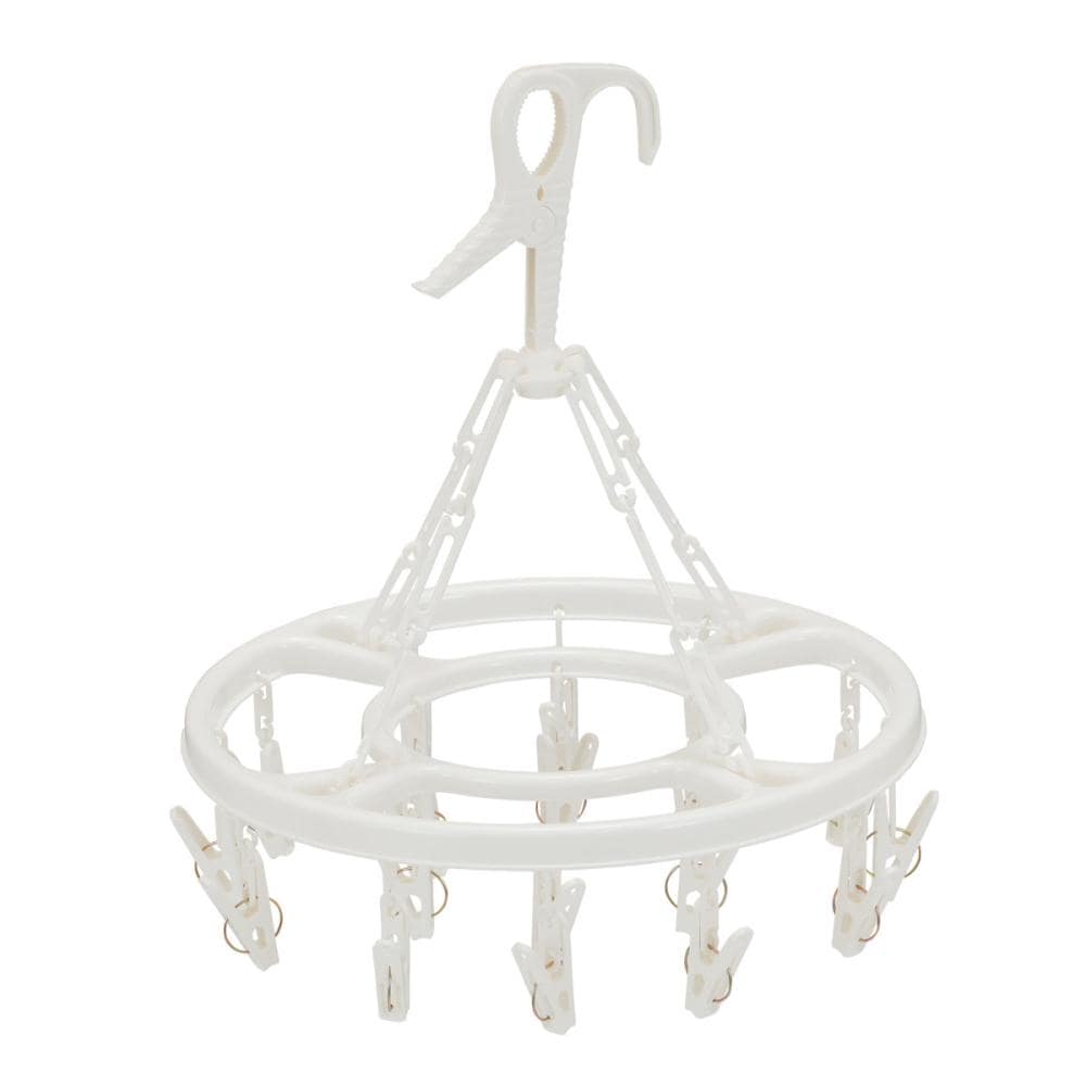 アテーナライフ　洗濯ハンガー　丸型タイプ　１８ピンチ　ホワイト