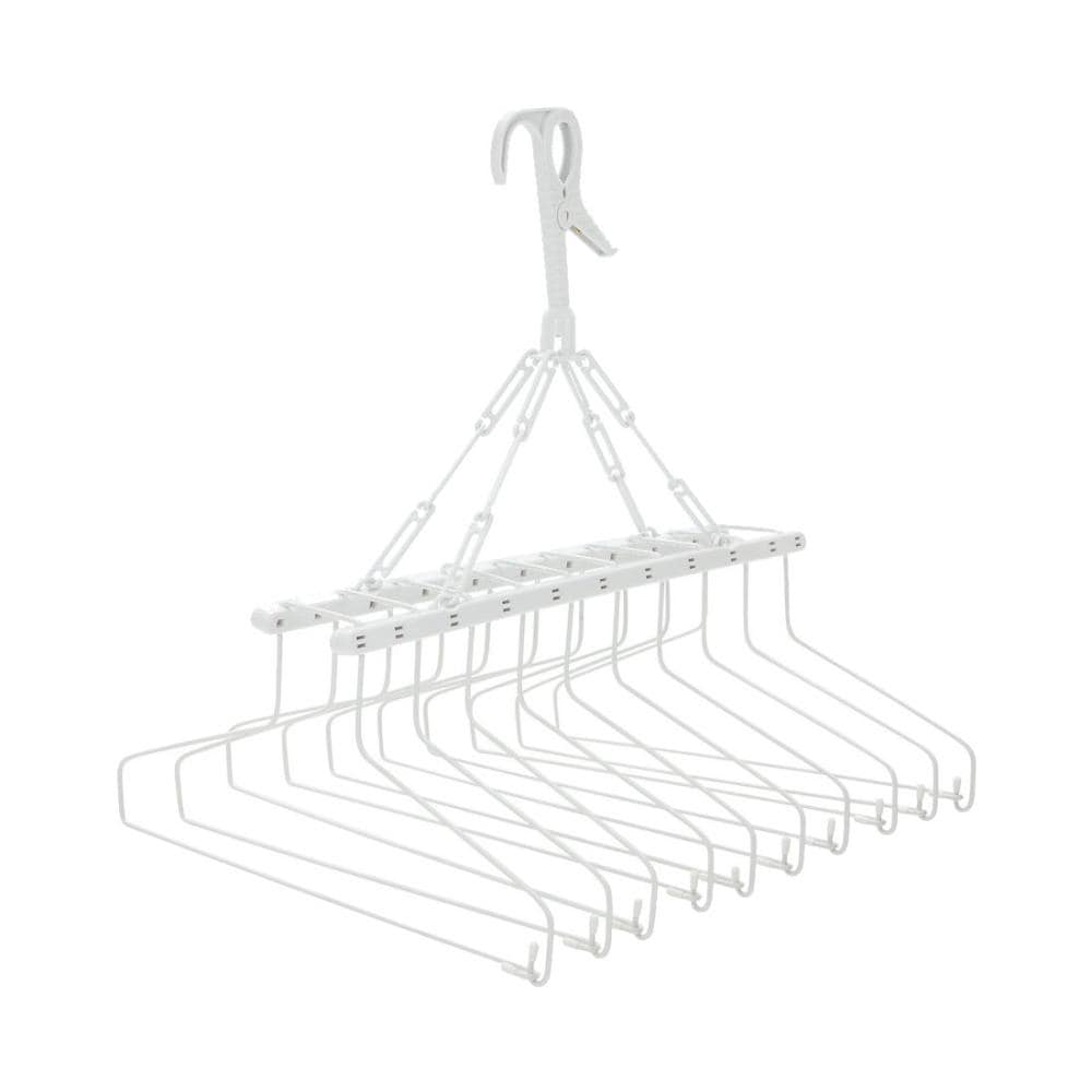 アテーナライフ　ワイヤー１０連ハンガー　ホワイト