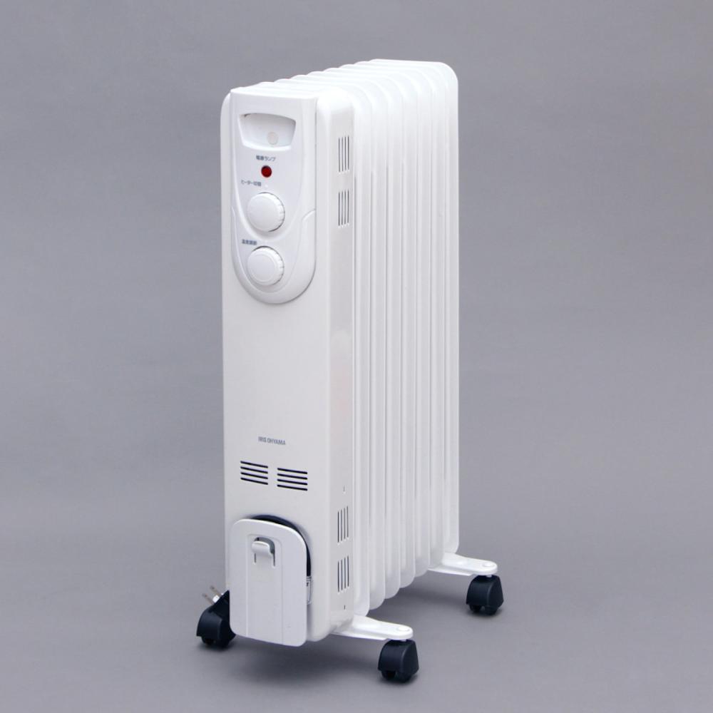 アイリスオーヤマ　オイルヒーター　メカ式　ストレートフィン　ホワイト　ＩＯＨ－１２０８　ＫＳ－Ｗ