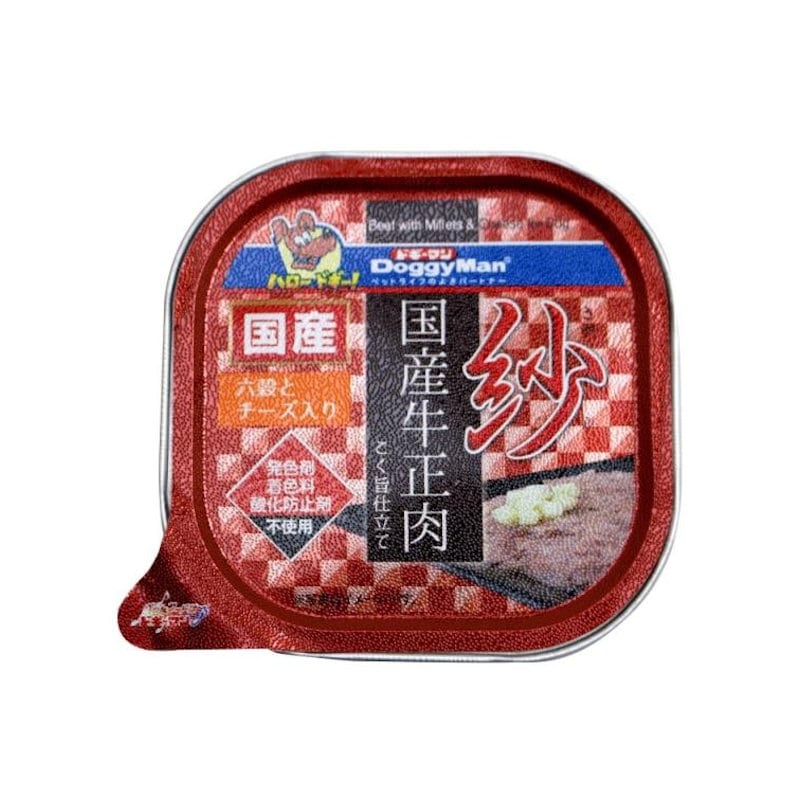 ドギーマン　紗　国産牛正肉　六穀とチーズ入り　１００ｇ