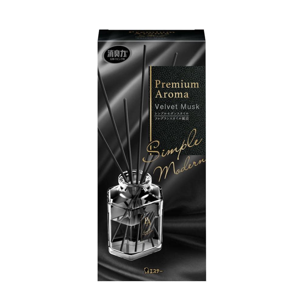 エステー　お部屋の消臭力　プレミアムアロマスティック　ベルベットムスク　本体　５０ｍＬ