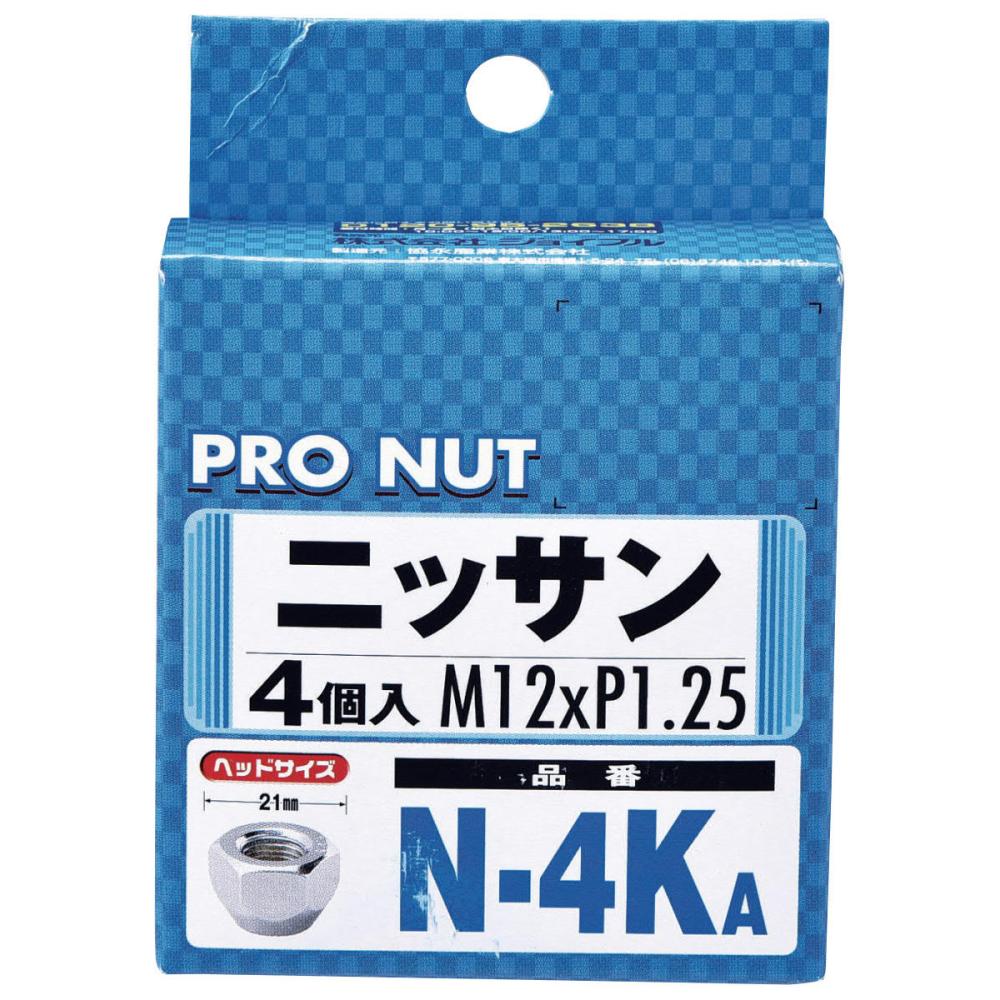 ジョイフル　ホイールナット　プロナット　貫通タイプ　シルバー　４個入り　Ｎ４ＫＡ