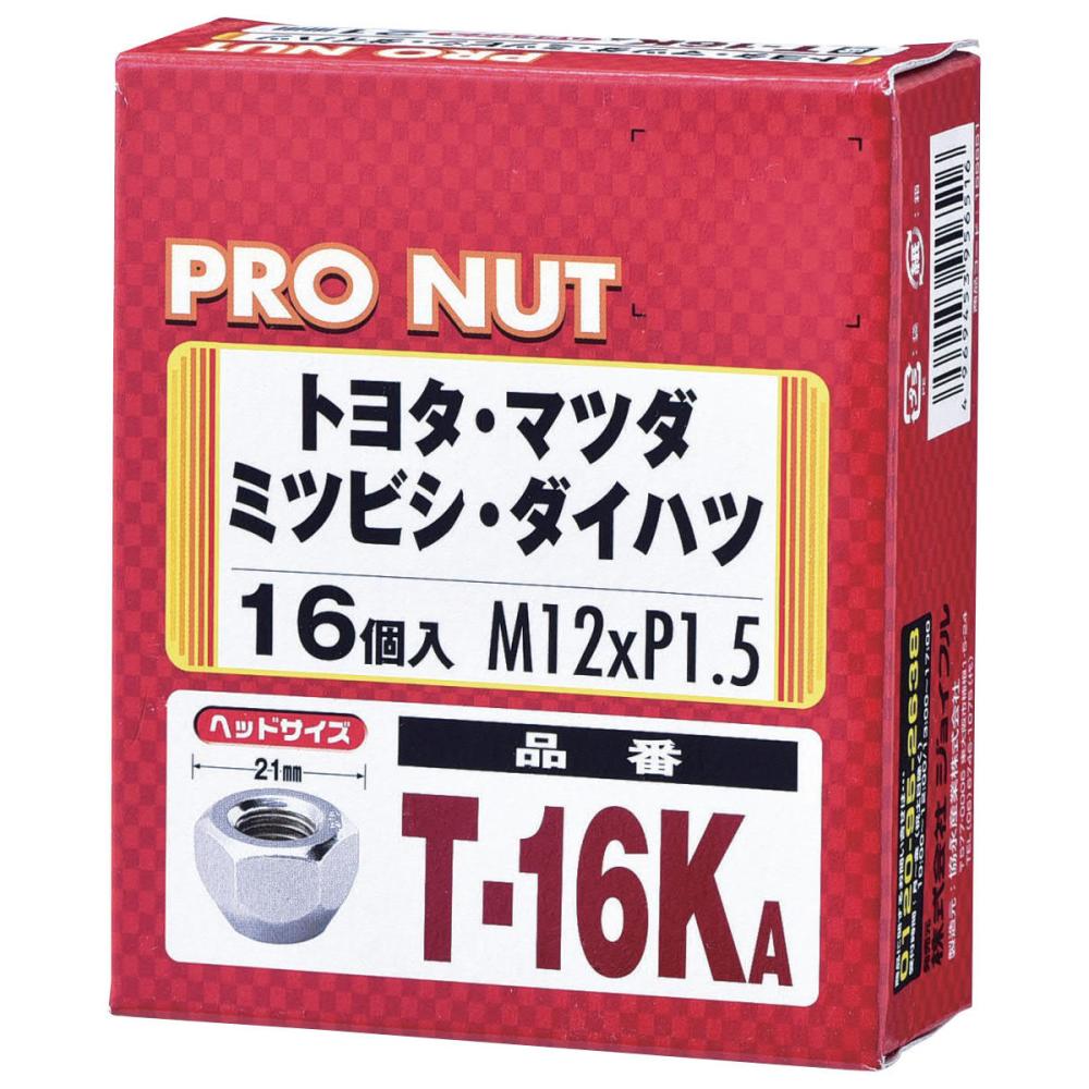 ジョイフル　ホイールナット　プロナット　貫通タイプ　シルバー　１６個入り　Ｔ１６ＫＡ