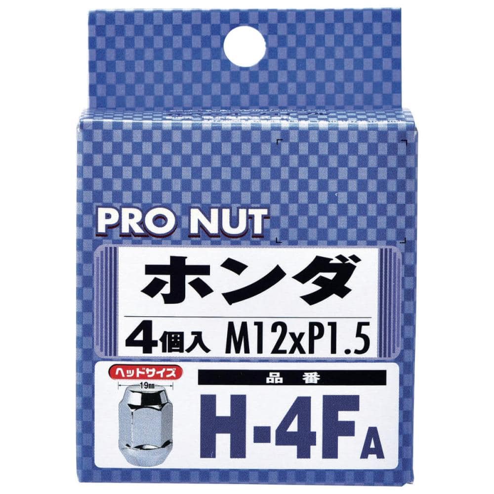 ジョイフル　ホイールナット　プロナット　袋タイプ　シルバー　４個入り　Ｈ４ＦＡ