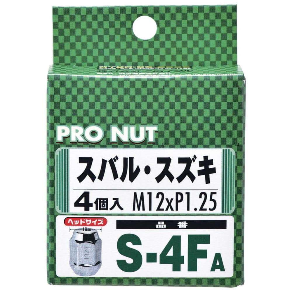 ジョイフル　ホイールナット　プロナット　袋タイプ　シルバー　４個入り　Ｓ４ＦＡ