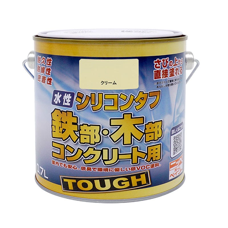 ニッペホームプロダクツ　水性高耐久鉄部木部用塗料　クリーム　０．７Ｌ
