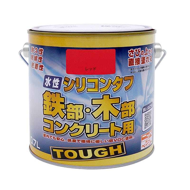 ニッペホームプロダクツ　水性高耐久鉄部木部用塗料　レッド　０．７Ｌ