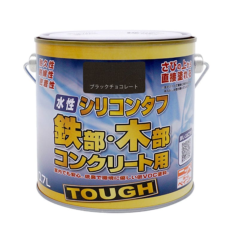 ニッペホームプロダクツ　水性高耐久鉄部木部用塗料　ブラックチョコレート　０．７Ｌ