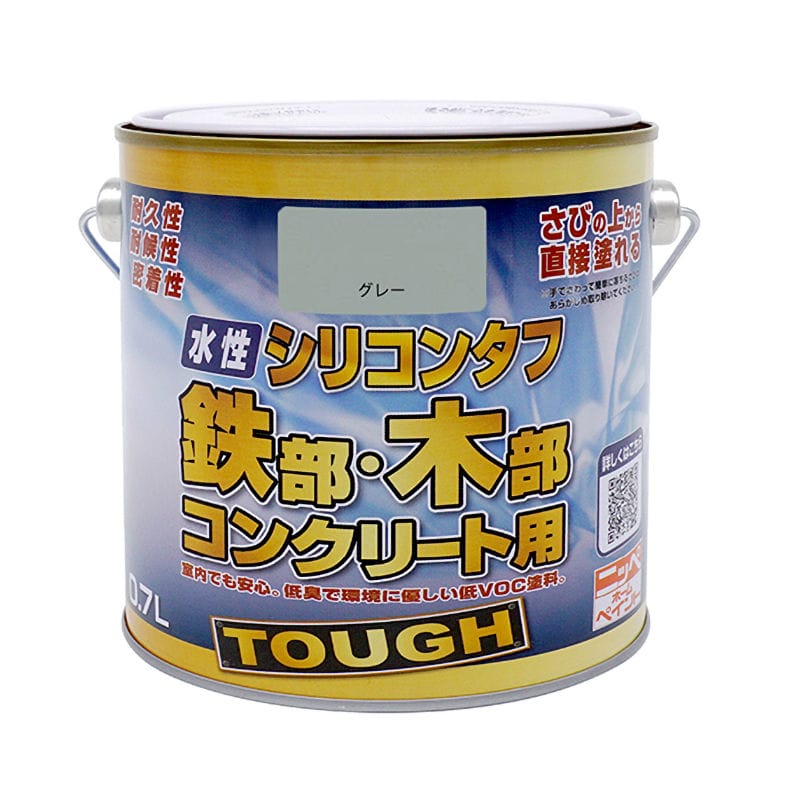 ニッペホームプロダクツ　水性高耐久鉄部木部用塗料　グレー　０．７Ｌ