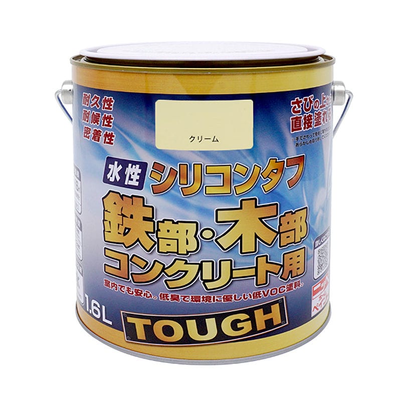 ニッペホームプロダクツ　水性高耐久鉄部木部用塗料　クリーム　１．６Ｌ