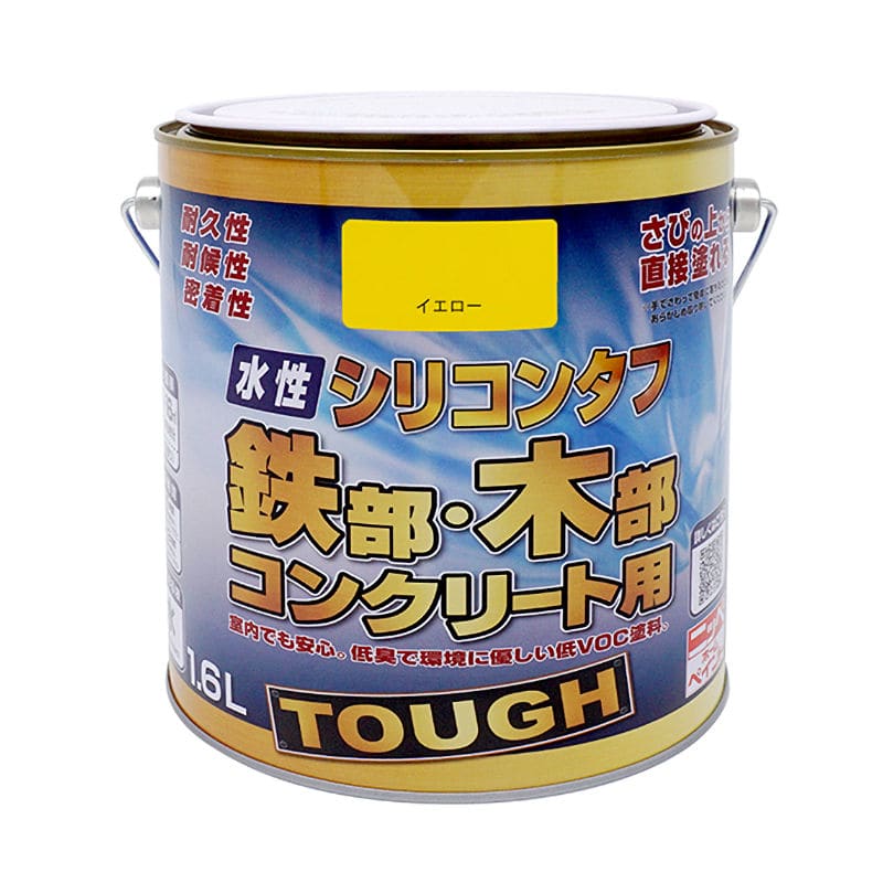 ニッペホームプロダクツ　水性高耐久鉄部木部用塗料　イエロー　１．６Ｌ