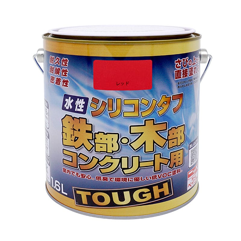 ニッペホームプロダクツ　水性高耐久鉄部木部用塗料　レッド　１．６Ｌ