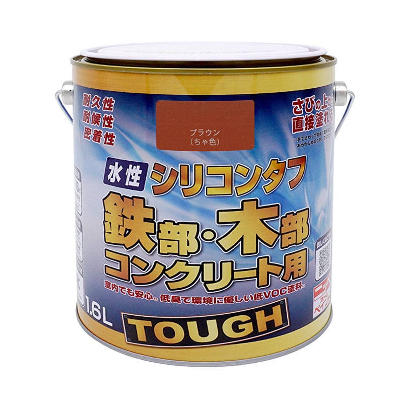 ニッペホームプロダクツ　水性高耐久鉄部木部用塗料　ブラウン　１．６Ｌ