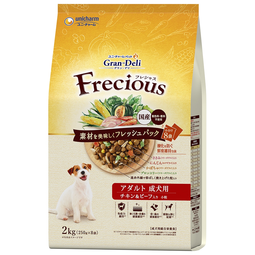 ユニ・チャーム　グラン・デリ　フレシャス　成犬用　チキン＆ビーフ入り　２ｋｇ
