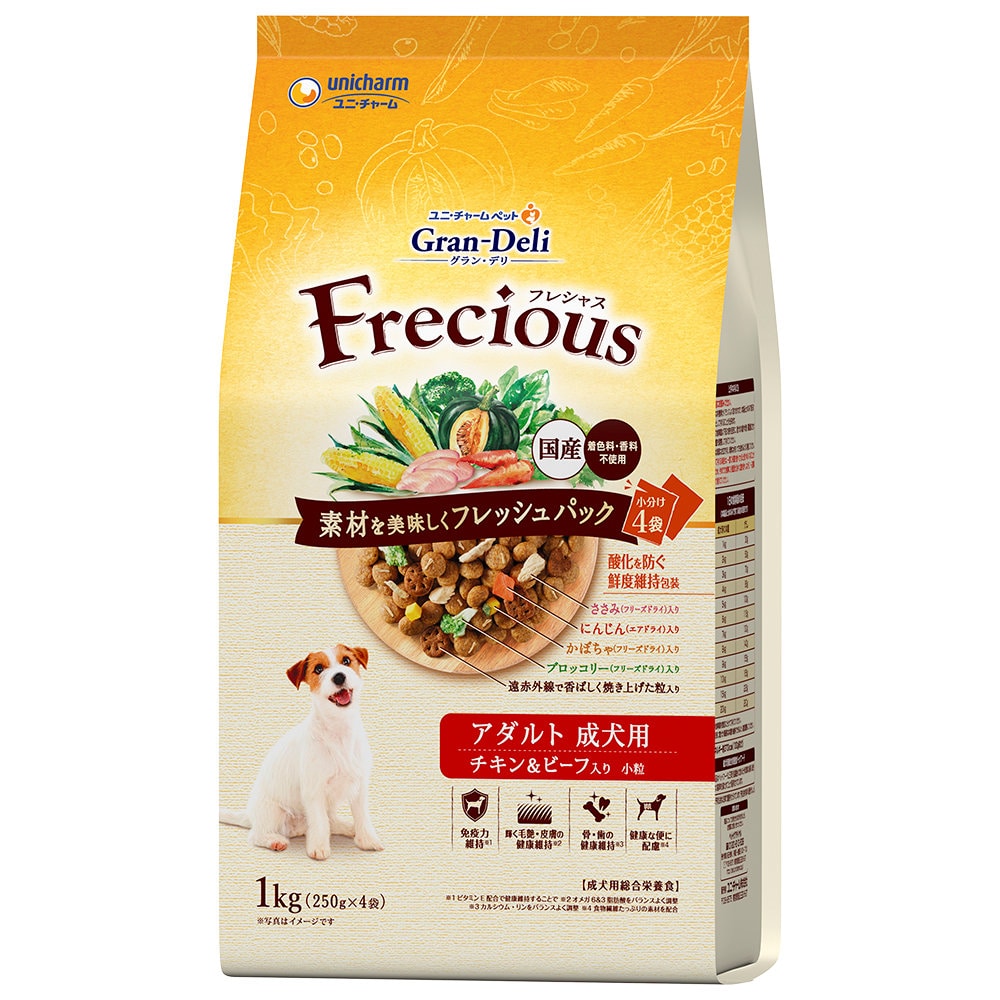 ユニ・チャーム　グラン・デリ　フレシャス　成犬用　チキン＆ビーフ入り　１ｋｇ