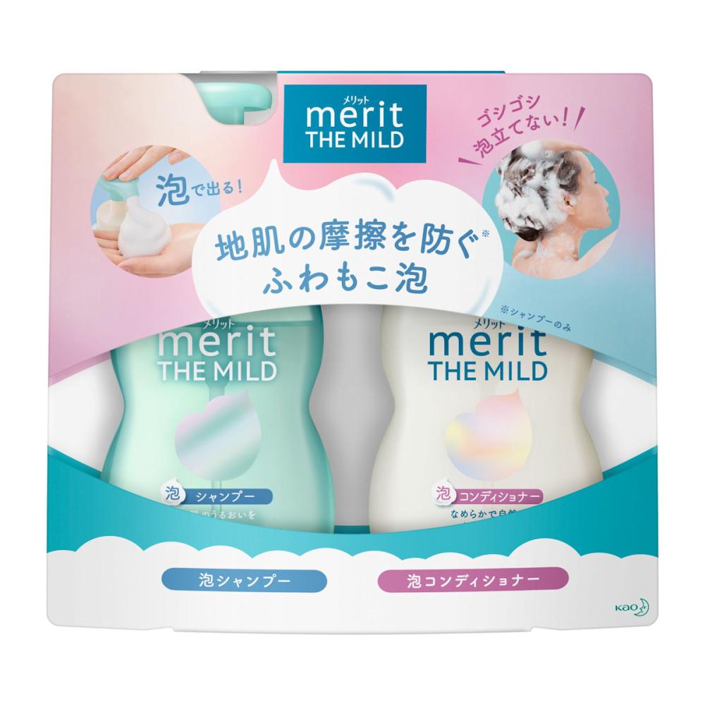 花王　メリット　ザマイルド　シャンプー＋コンディショナー　ポンプペア　１０８０ｍＬ