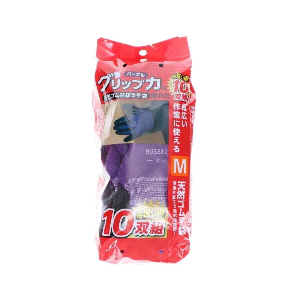 你的品牌名　ゴム背抜き手袋　１０双組　Ｍ　Ｋ１３０１　　　　　　