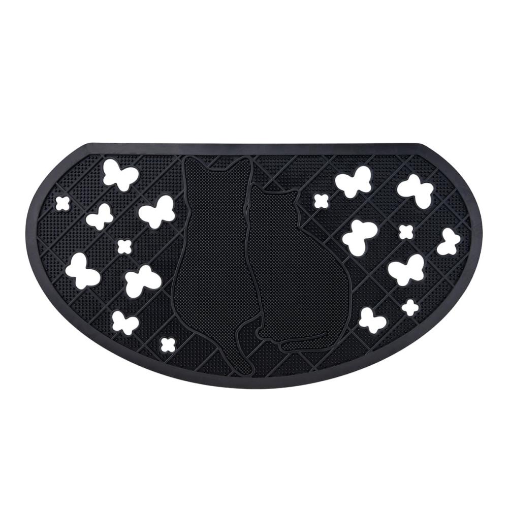 ラバーマットプリティキャット　４０×７５　ブラック