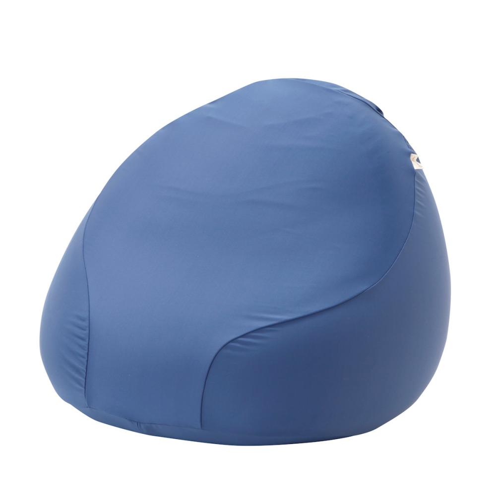 アテーナライフ　丸型ビーズクッション　カバー付　ネイビー