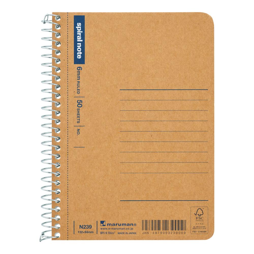 マルマン　Ａ６変形　ノート　クラフト表紙