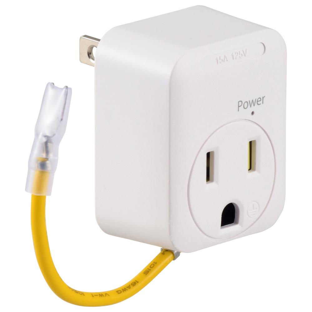 オーム電機　発煙ガード接地アダプター　ＨＳ－ＴＭ１ＥＨＬ３－Ｗ