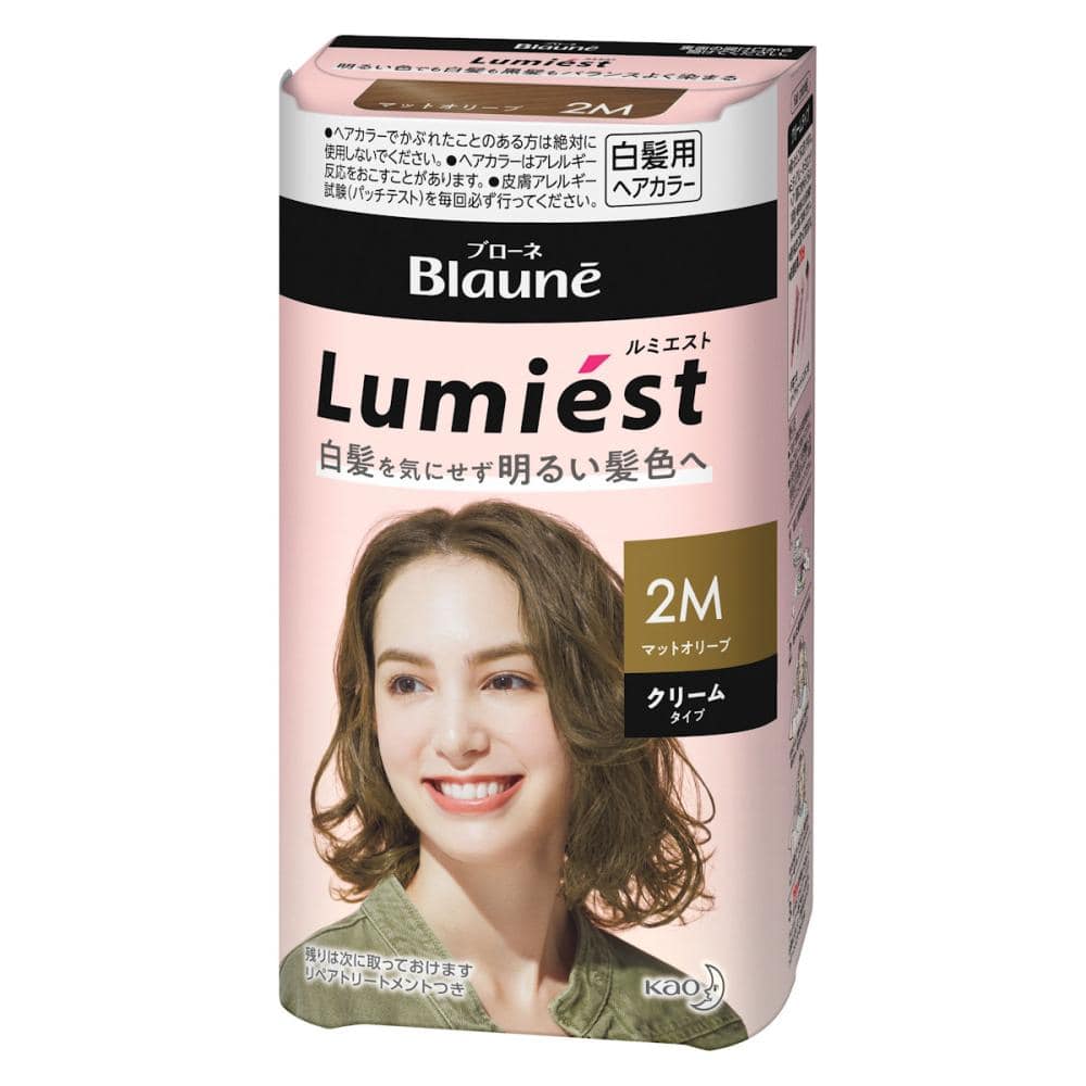 花王　ブローネ　ルミエストヘアカラー　２Ｍマットオリーブ